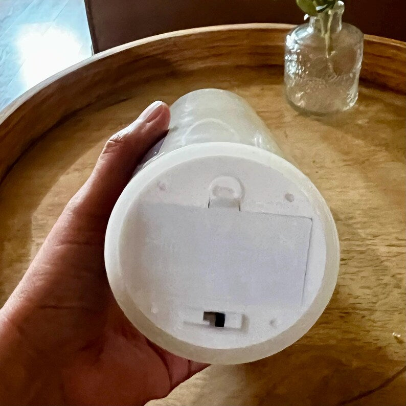 Personalized Memorial Candle with Photo & Poem • LED Remembrance Keepsake with Name & Dates