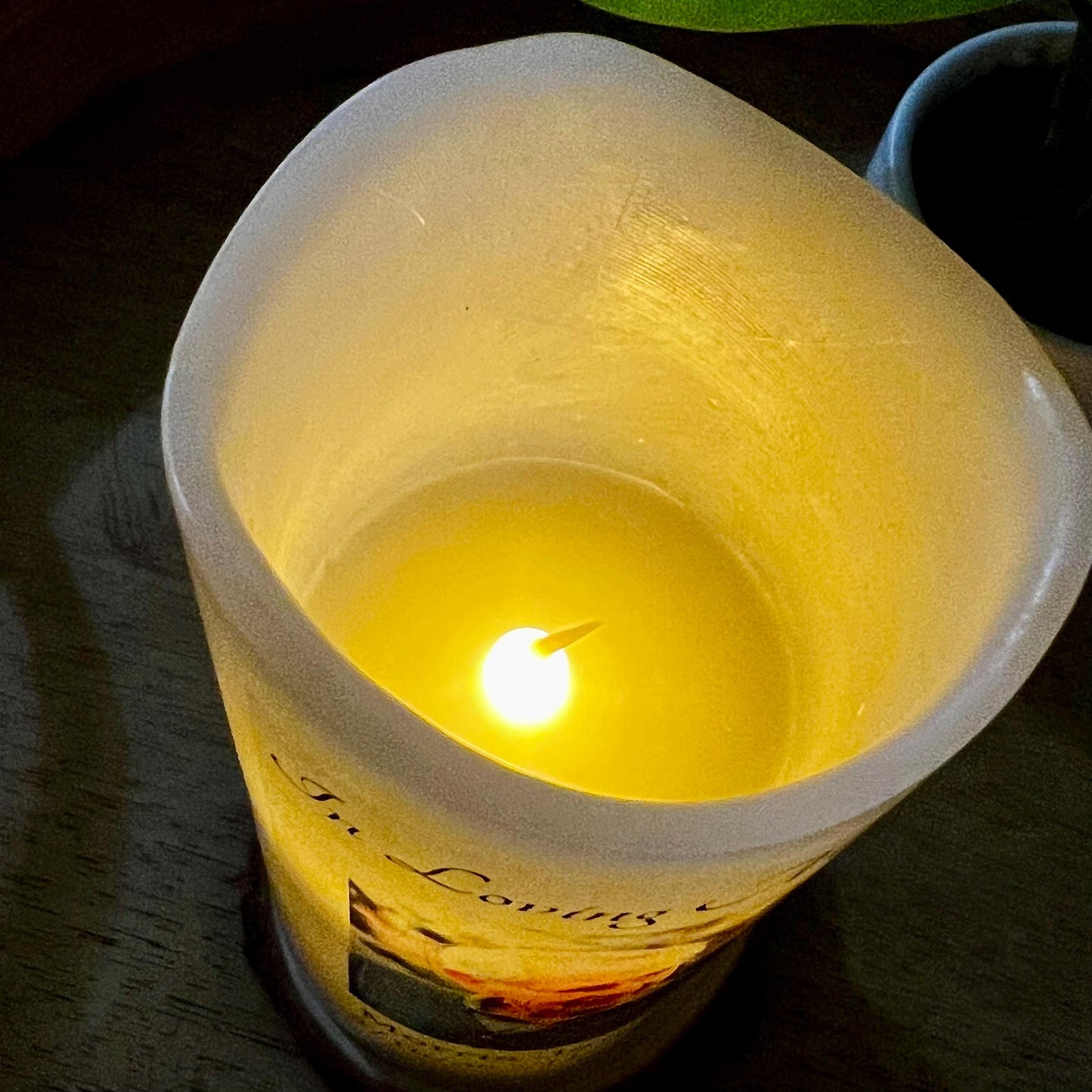 Minimalist Memorial Candle with Photo, Name & Dates | Personalized LED Remembrance Candle with Quote Options