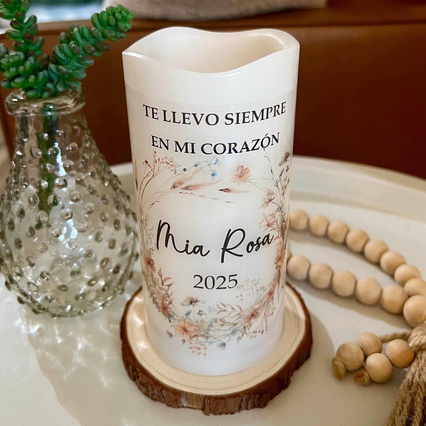 Personalized Baby Memorial Candle • Infant Loss Remembrance LED Keepsake • Angel Baby Memory Gift