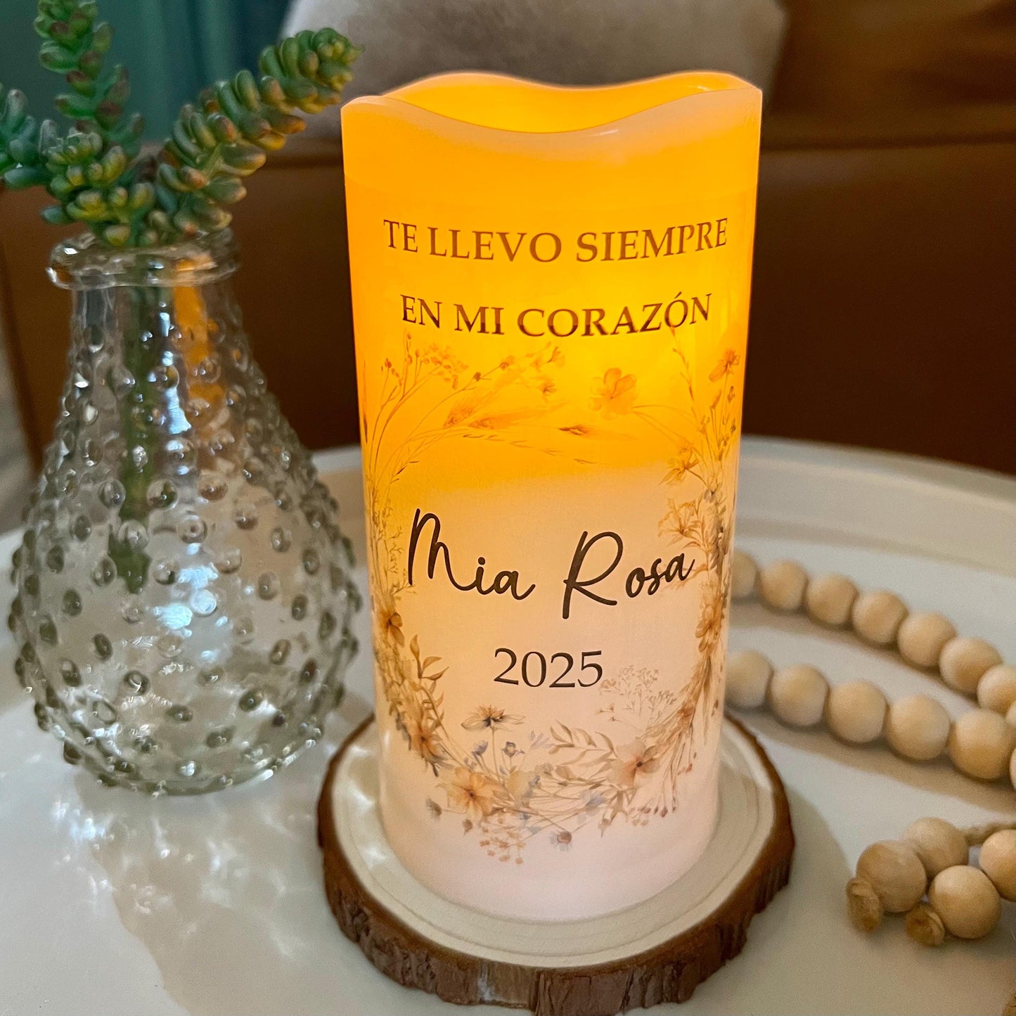 Personalized Baby Memorial Candle • Infant Loss Remembrance LED Keepsake • Angel Baby Memory Gift