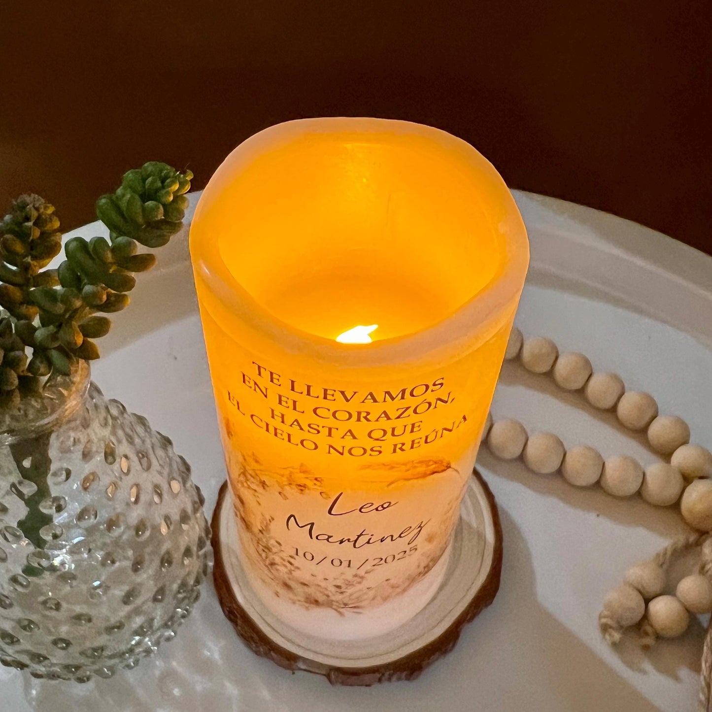 Personalized Baby Memorial Candle • Infant Loss Remembrance LED Keepsake • Angel Baby Memory Gift