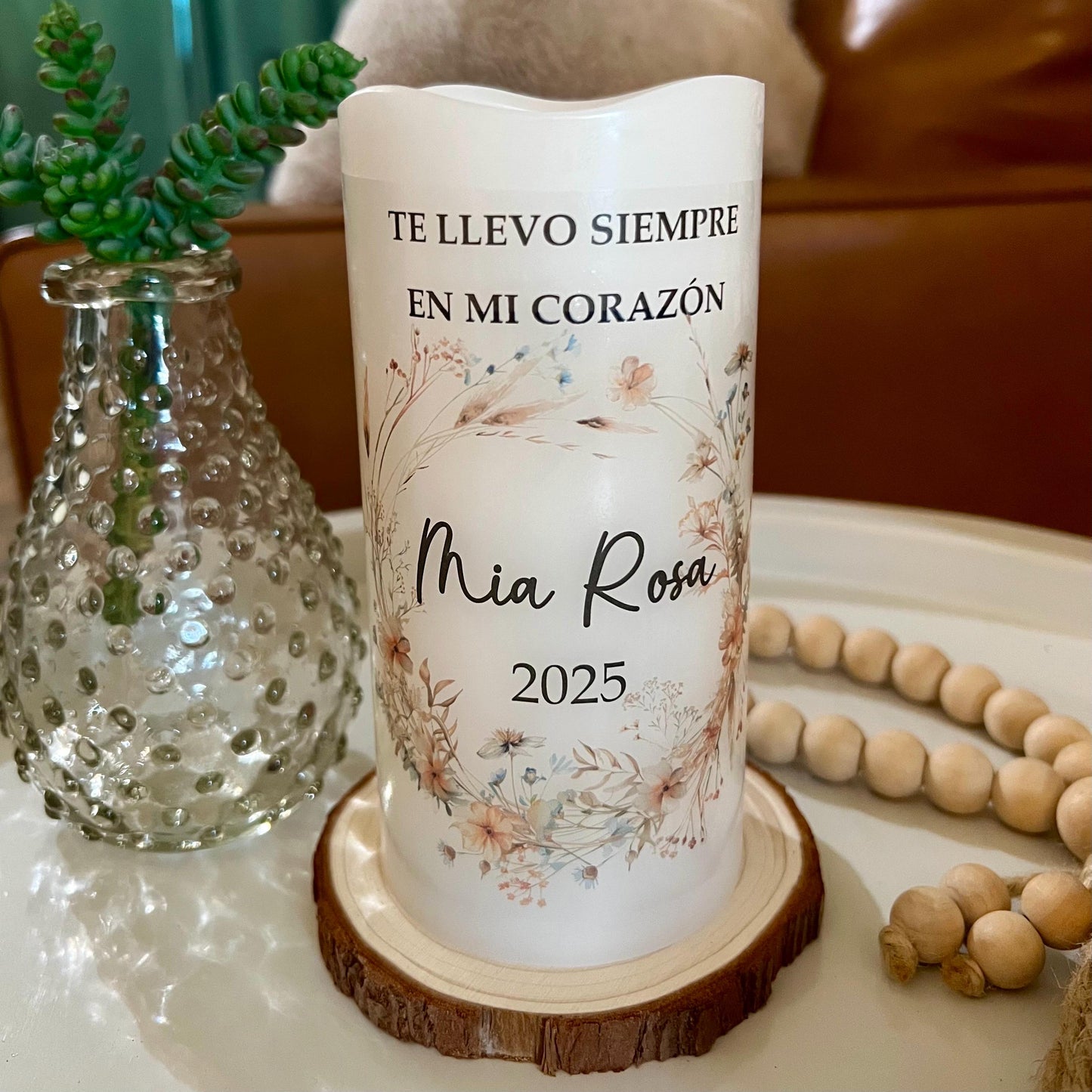 Personalized Baby Memorial Candle • Infant Loss Remembrance LED Keepsake • Angel Baby Memory Gift